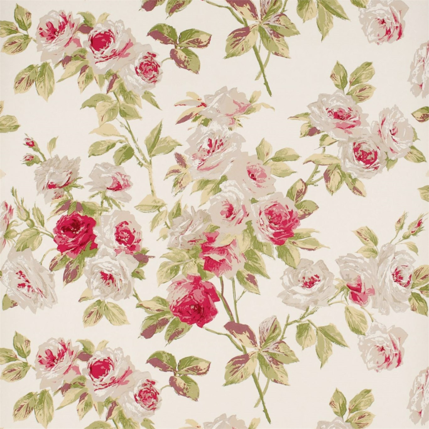 Eglantine Rose/Moss Wallpaper by SAN
