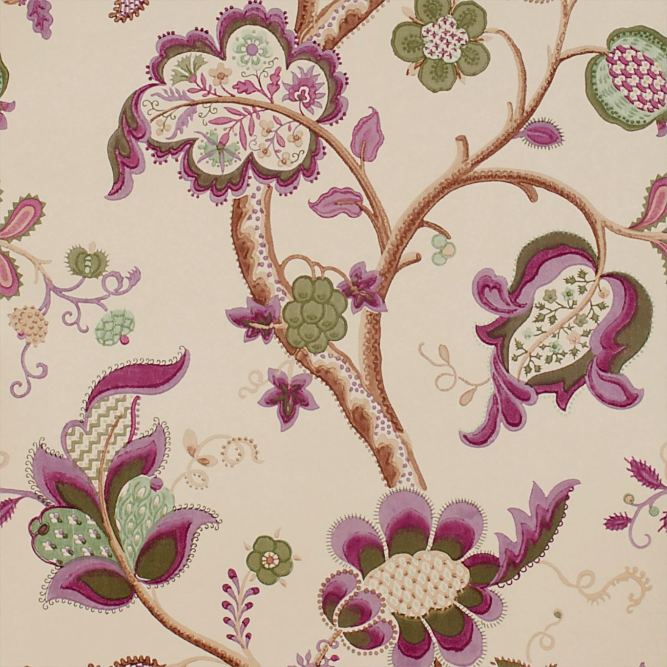 Roslyn Emerald/Damson Wallpaper by SAN