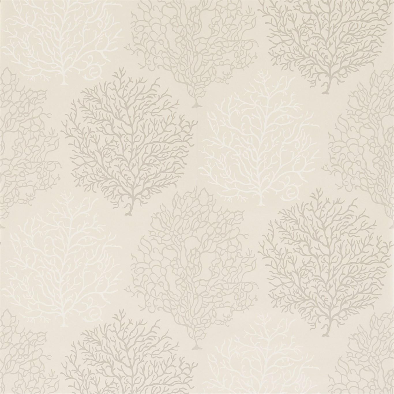 Coral Reef Linen/Taupe Wallpaper by SAN