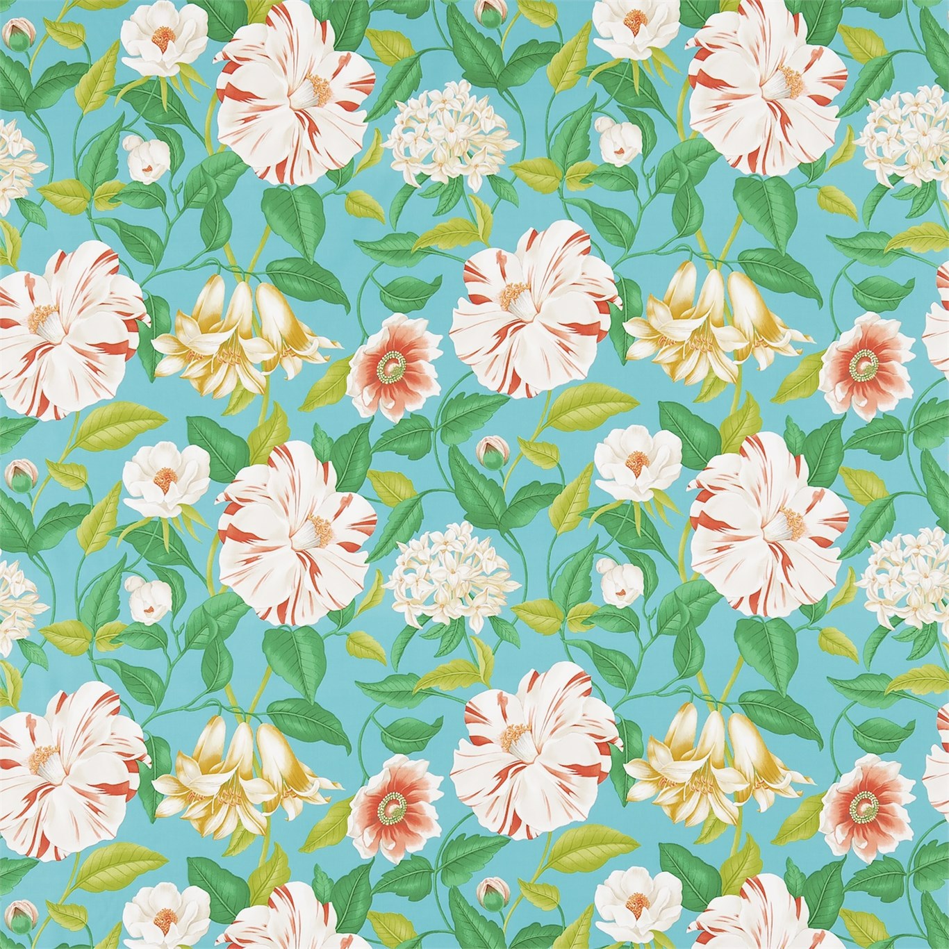 Floreanna Turquoise Fabric by SAN