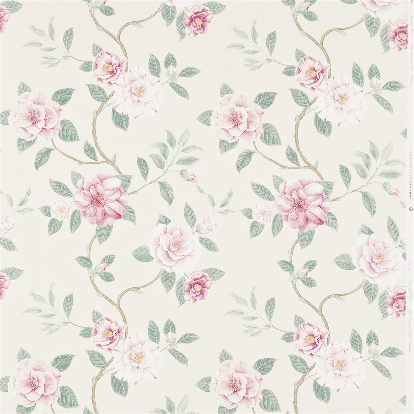 Christabel Rose/Pewter Fabric by SAN