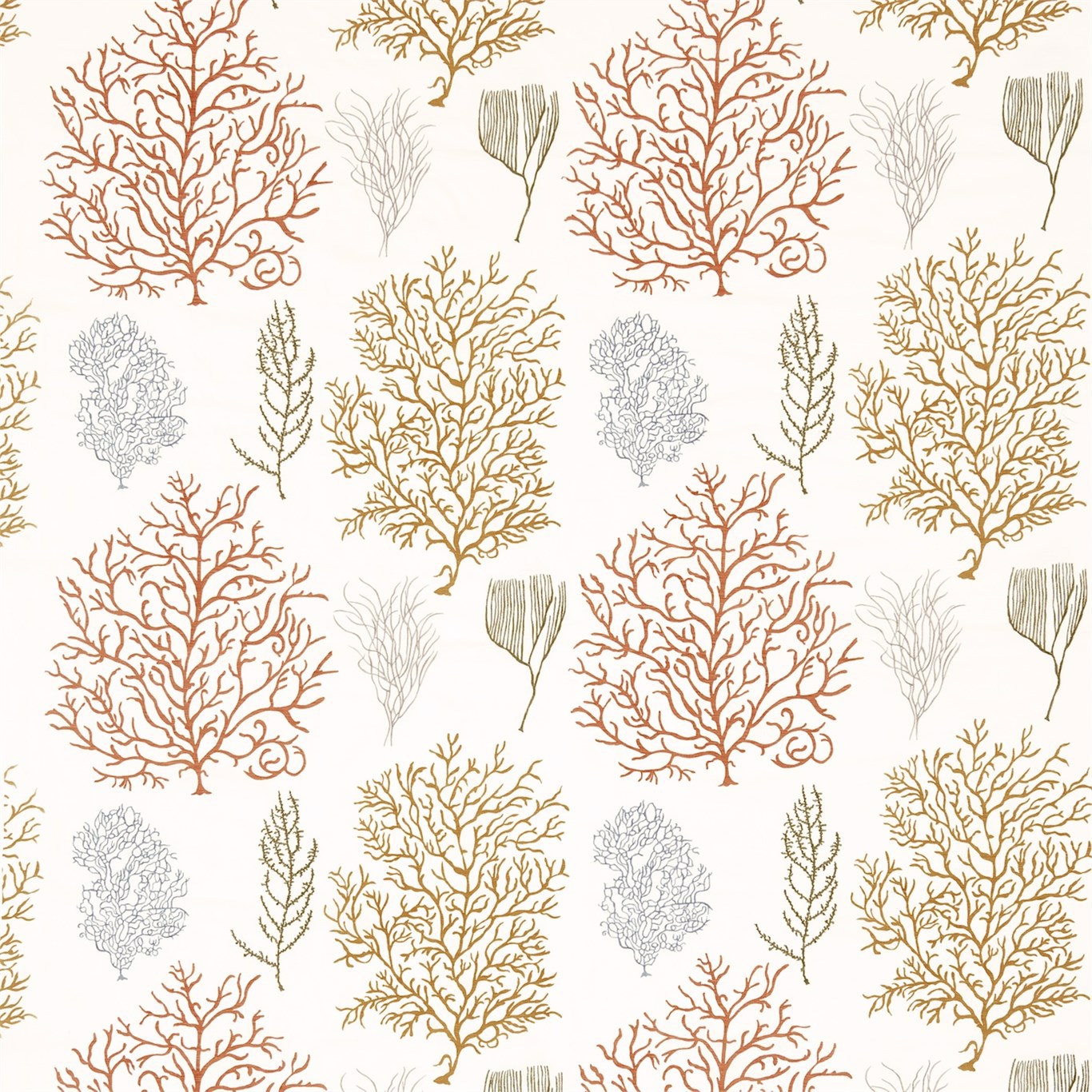 Coral Reef Amber/Russet Fabric by SAN