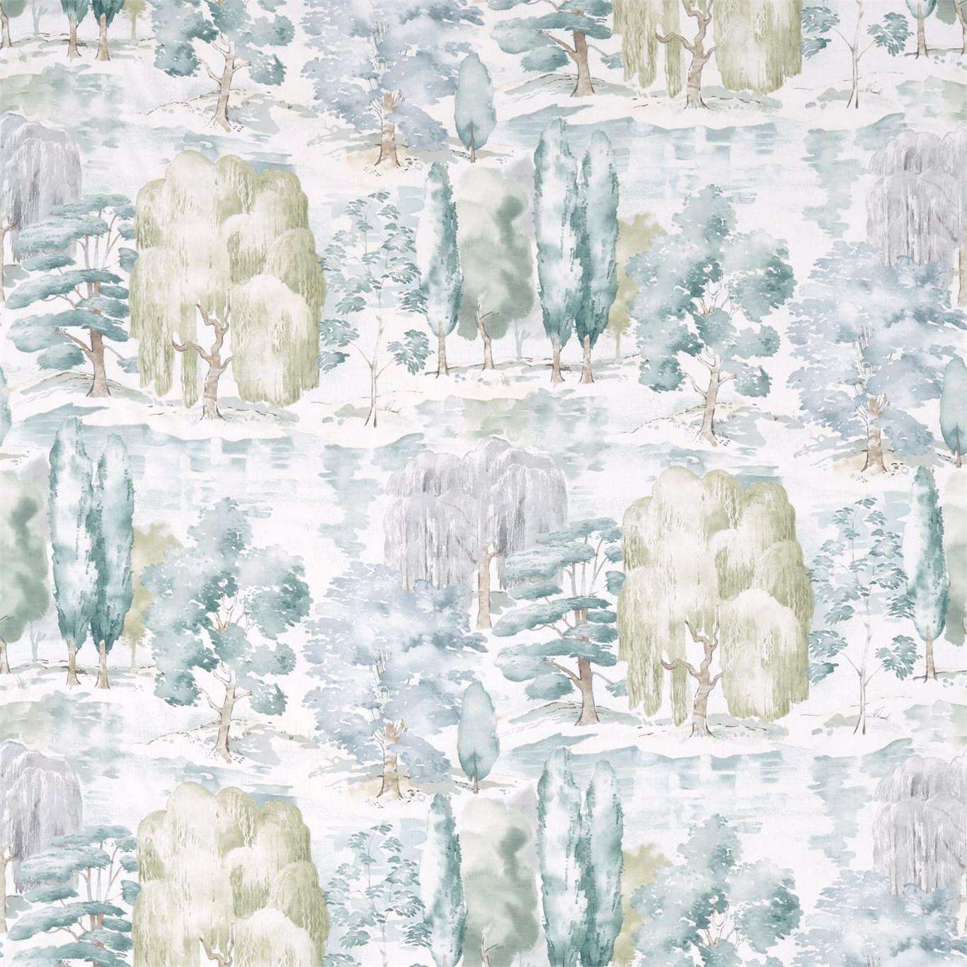 Waterperry Mint Fabric by SAN