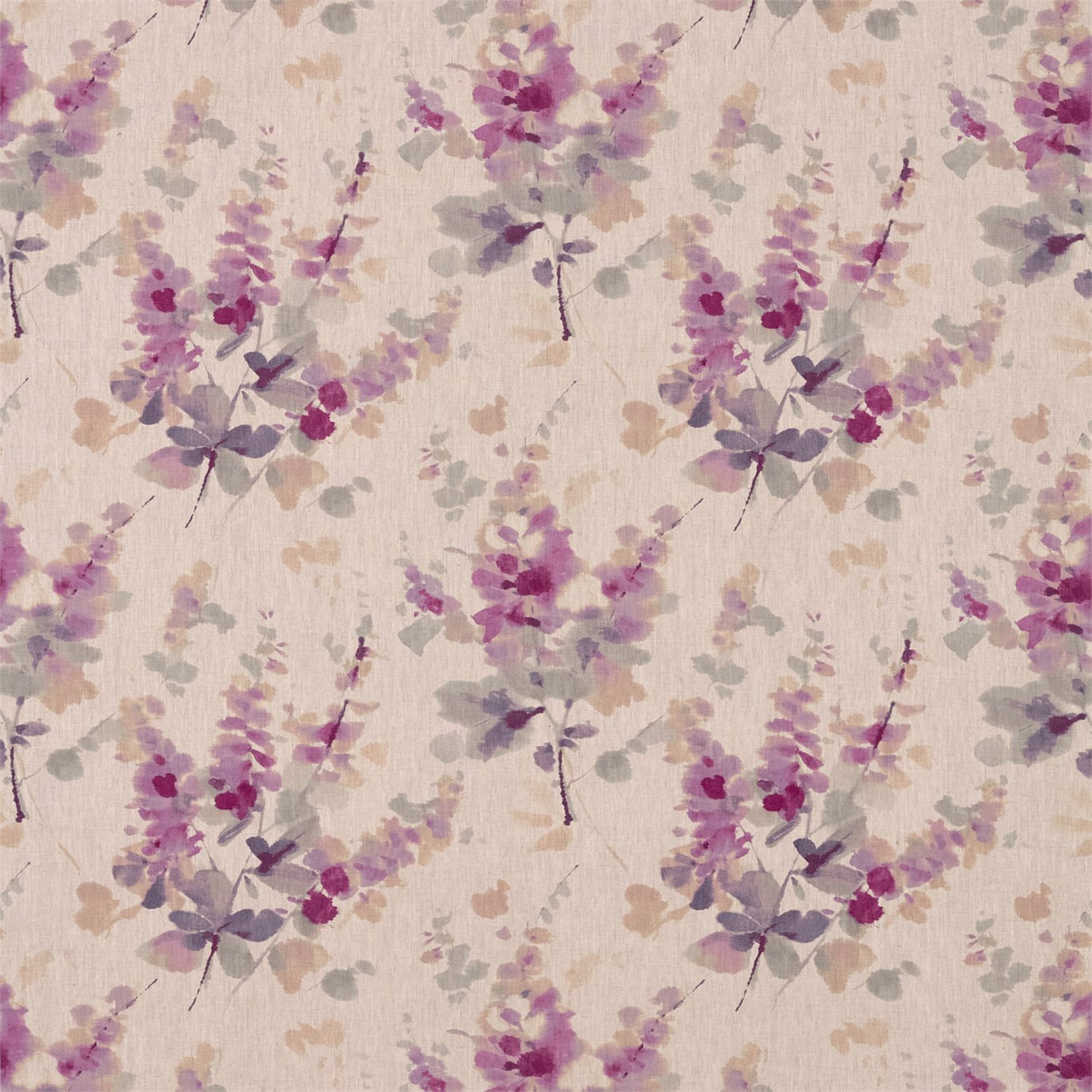 Delphiniums Grape Fabric by SAN
