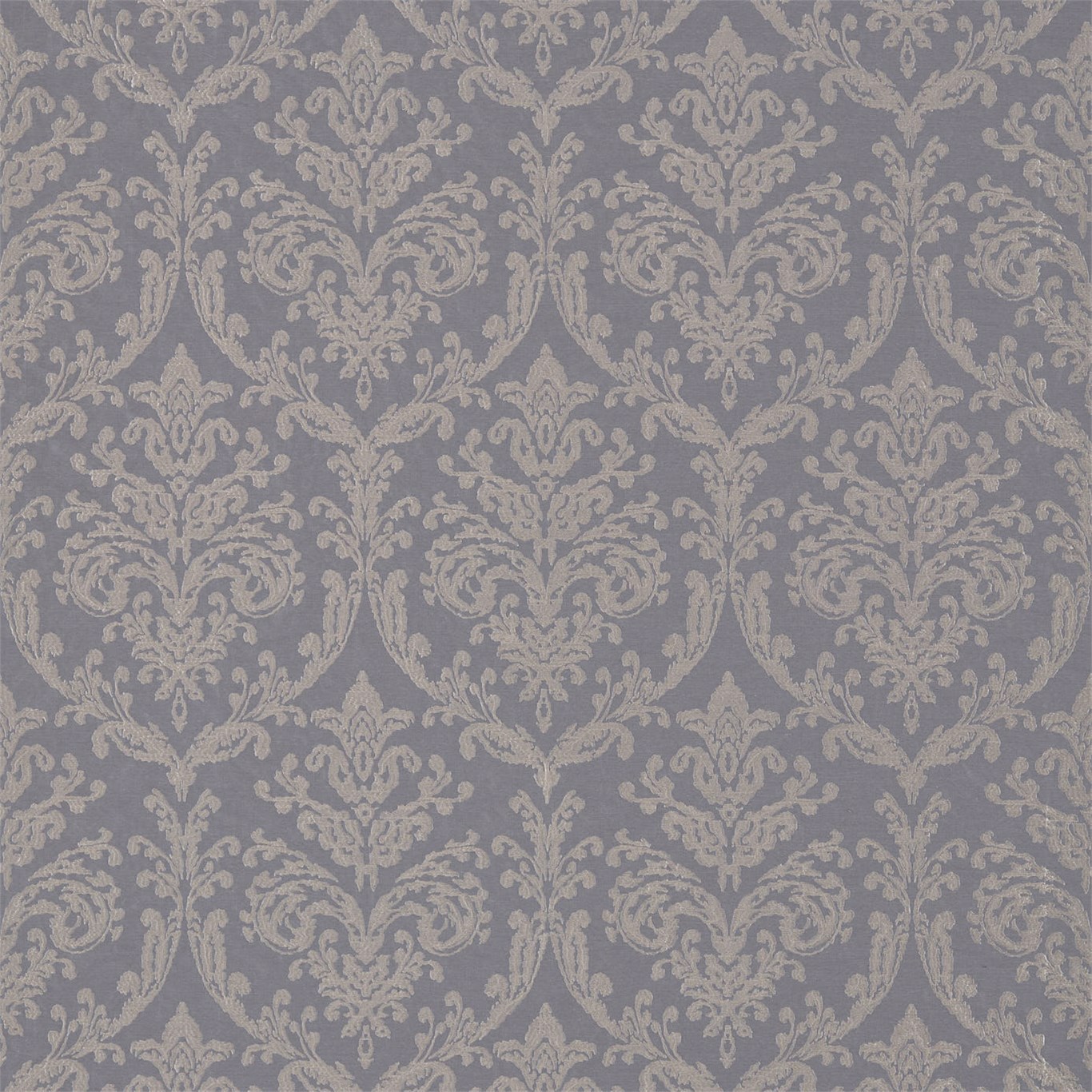 Riverside Damask Pewter Fabric by SAN