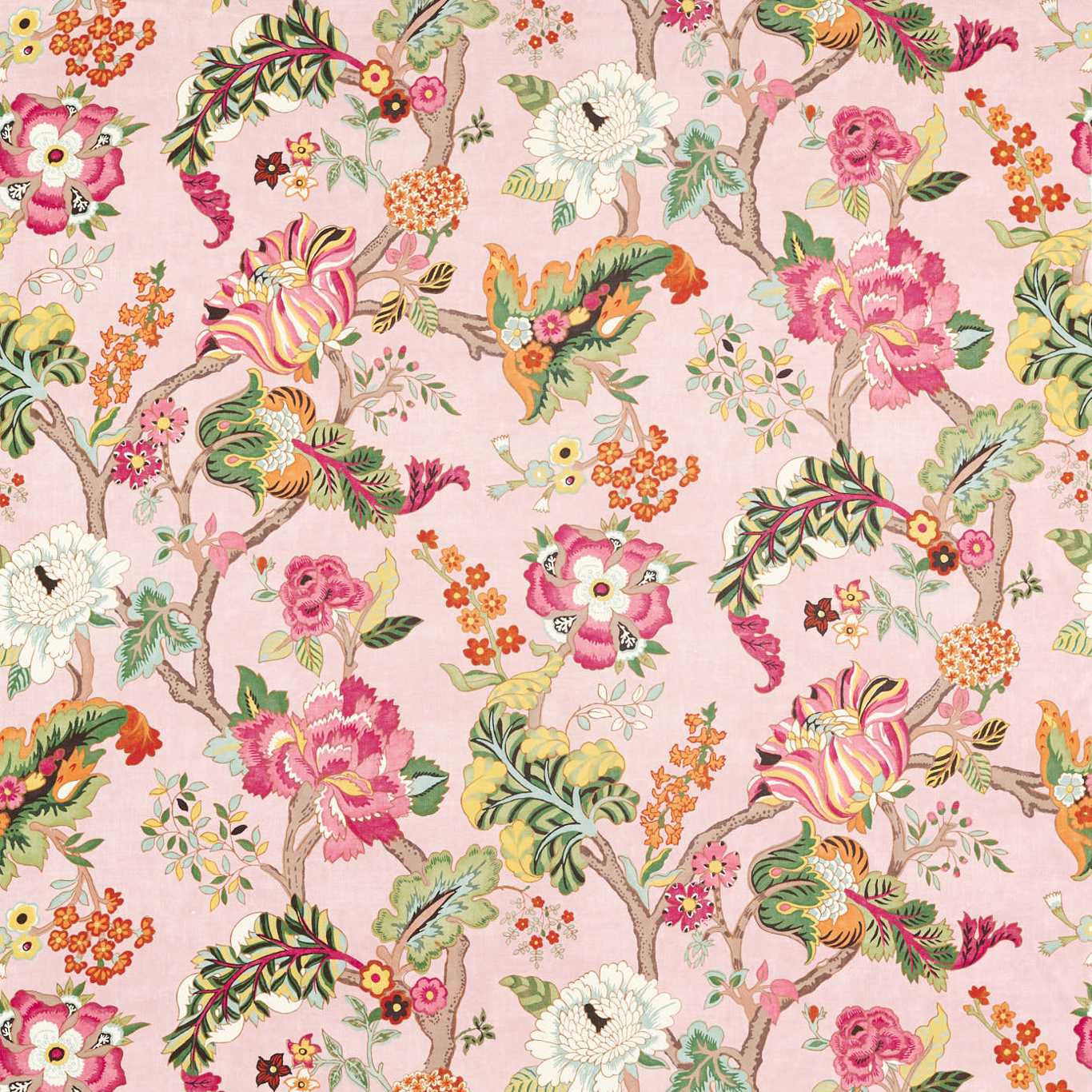 Fusang Tree Peach Blossom Fabric by SAN