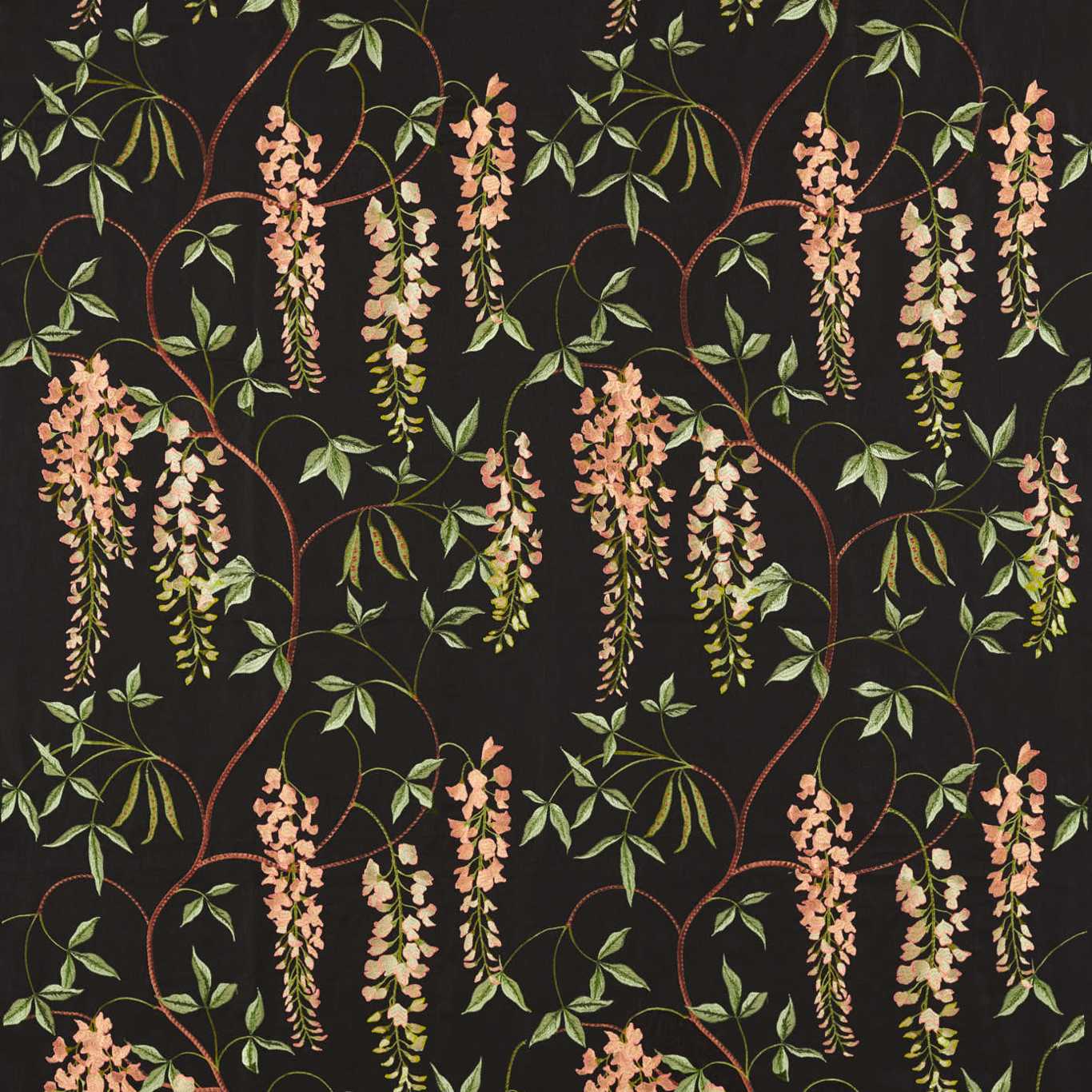 Laburnum Falls Ebony & Inkwood Fabric by SAN