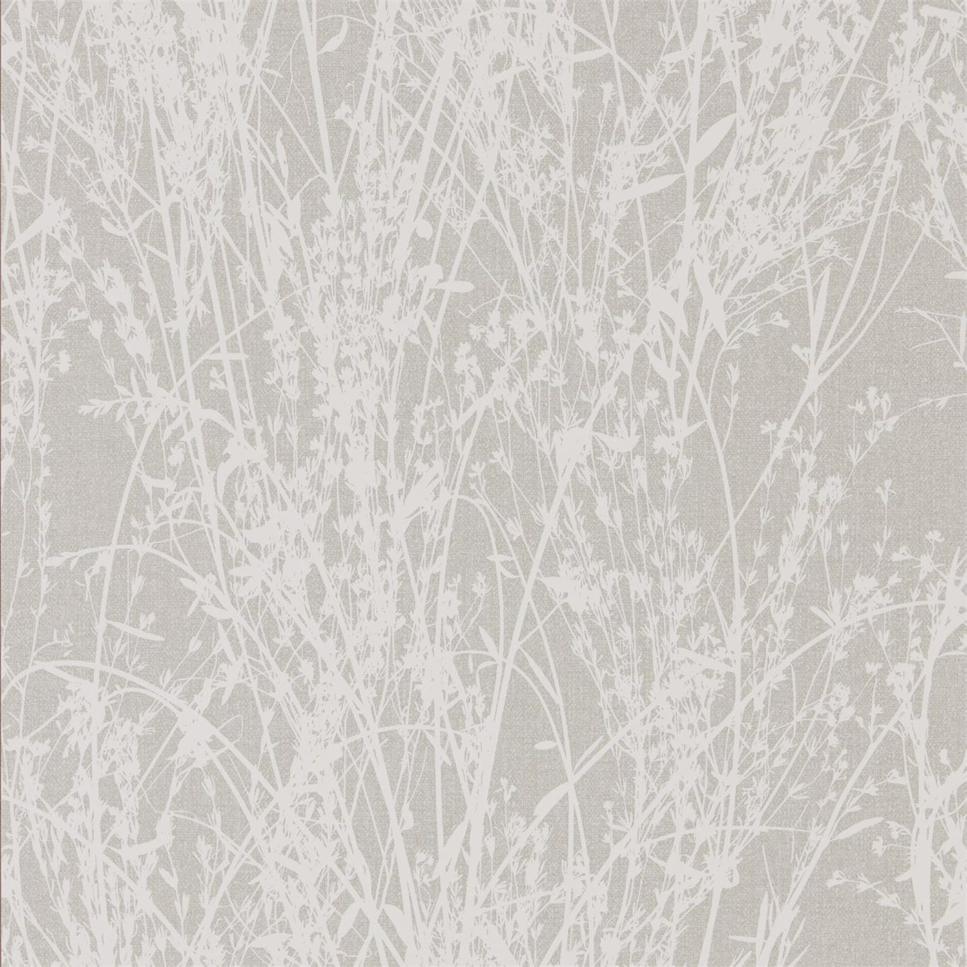 Meadow Canvas White/Grey Wallpaper by SAN