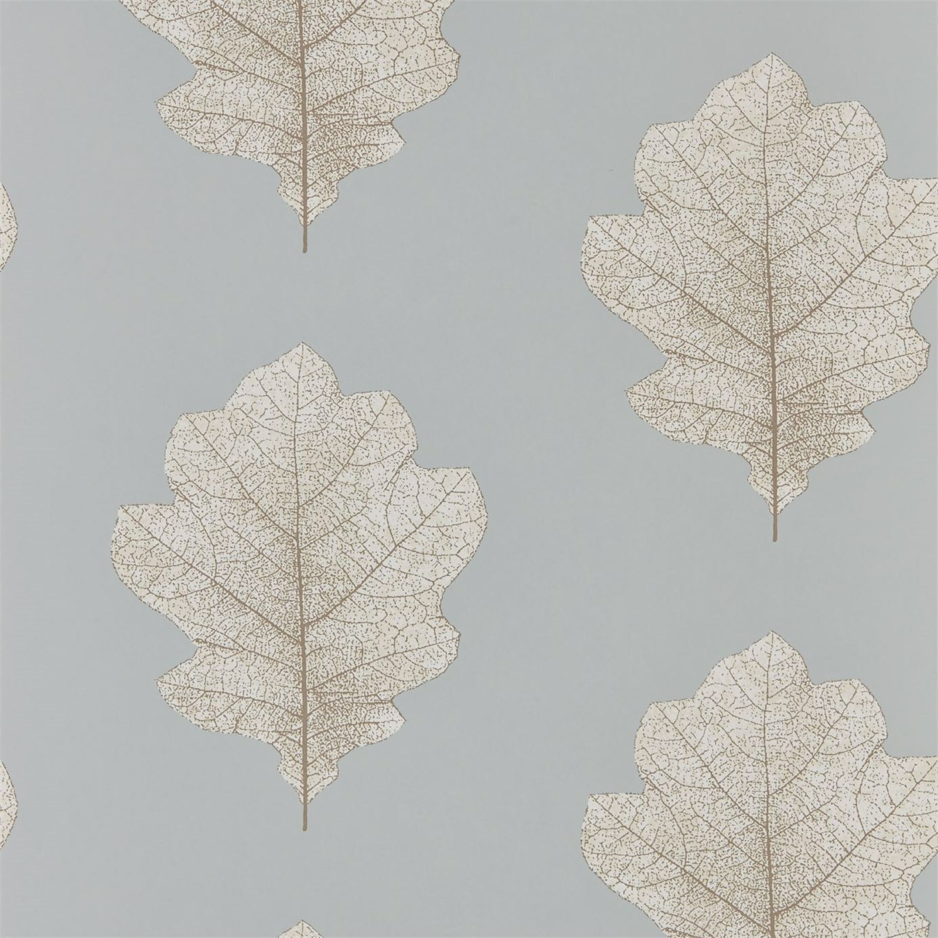 Oak Filigree Grey Blue/Silver Wallpaper by SAN