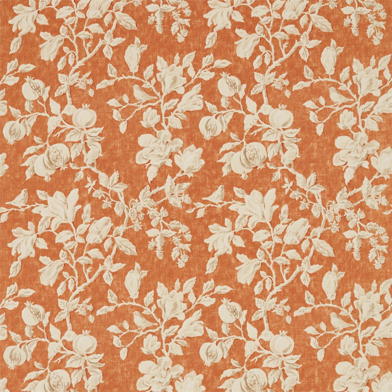 Magnolia & Pomegranate Russet/Wheat Fabric by SAN