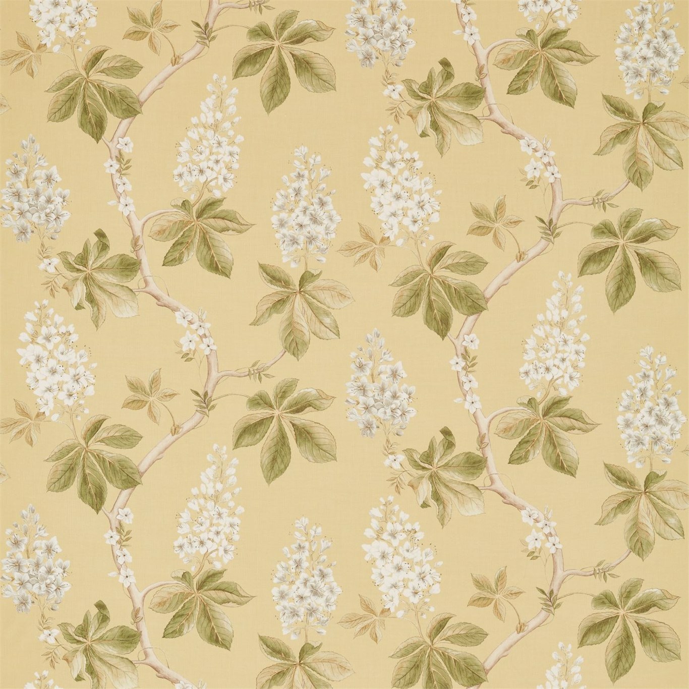 Chestnut Tree Lemon/Lettuce Fabric by SAN