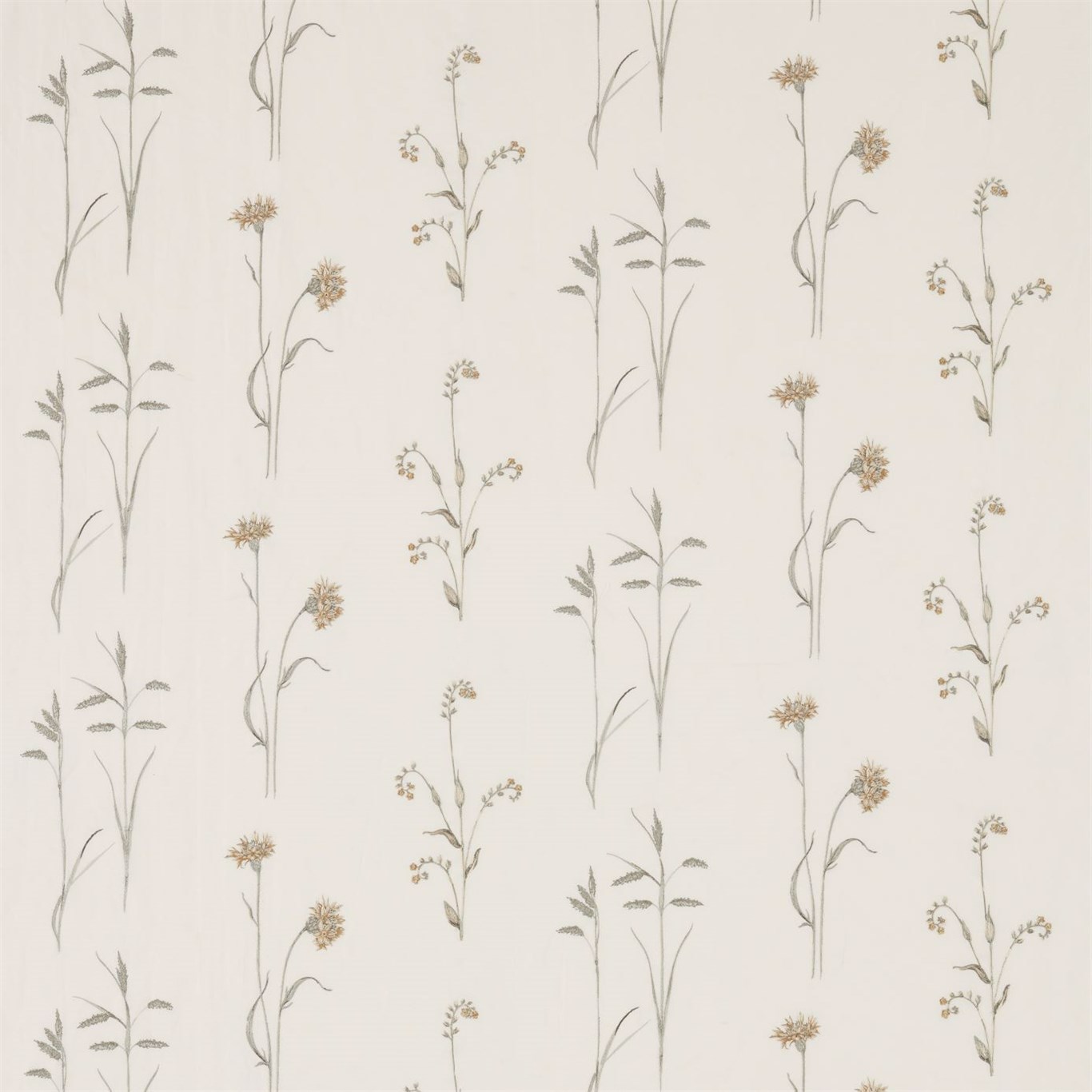 Meadow Grasses Sage/Honey Fabric by SAN