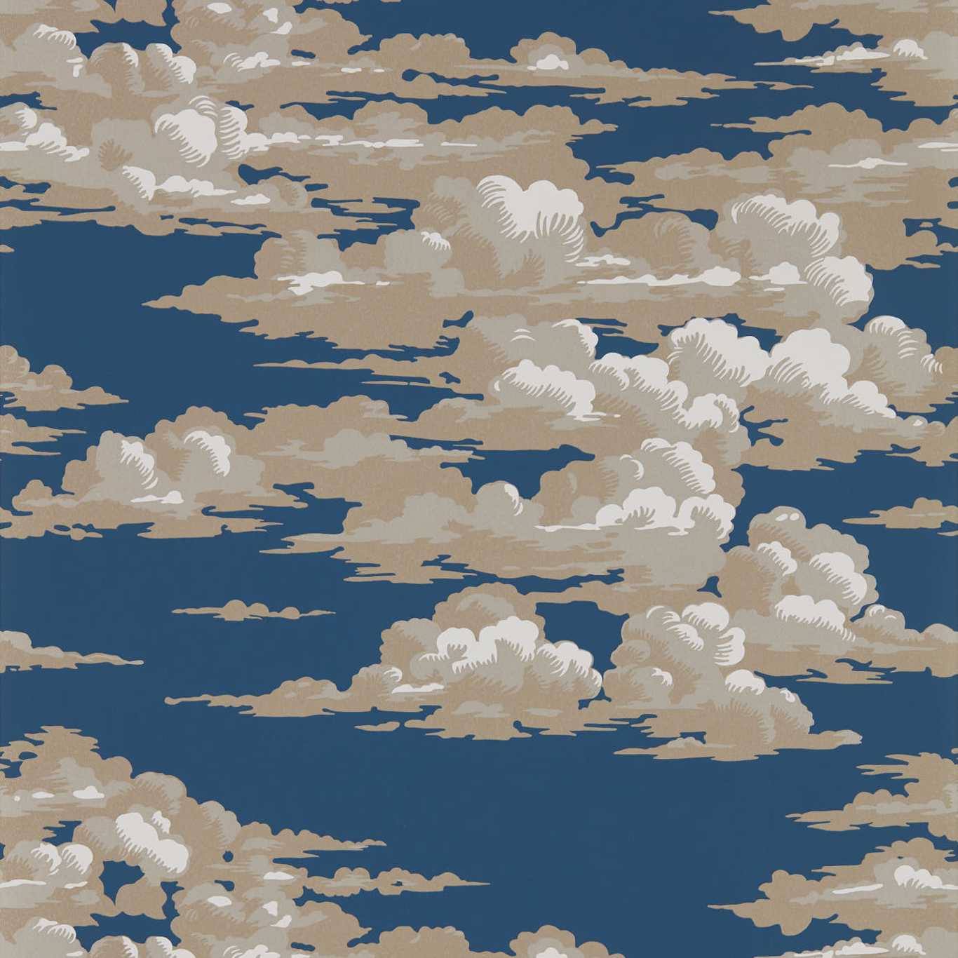 Silvi Clouds Yacht Blue Wallpaper by SAN