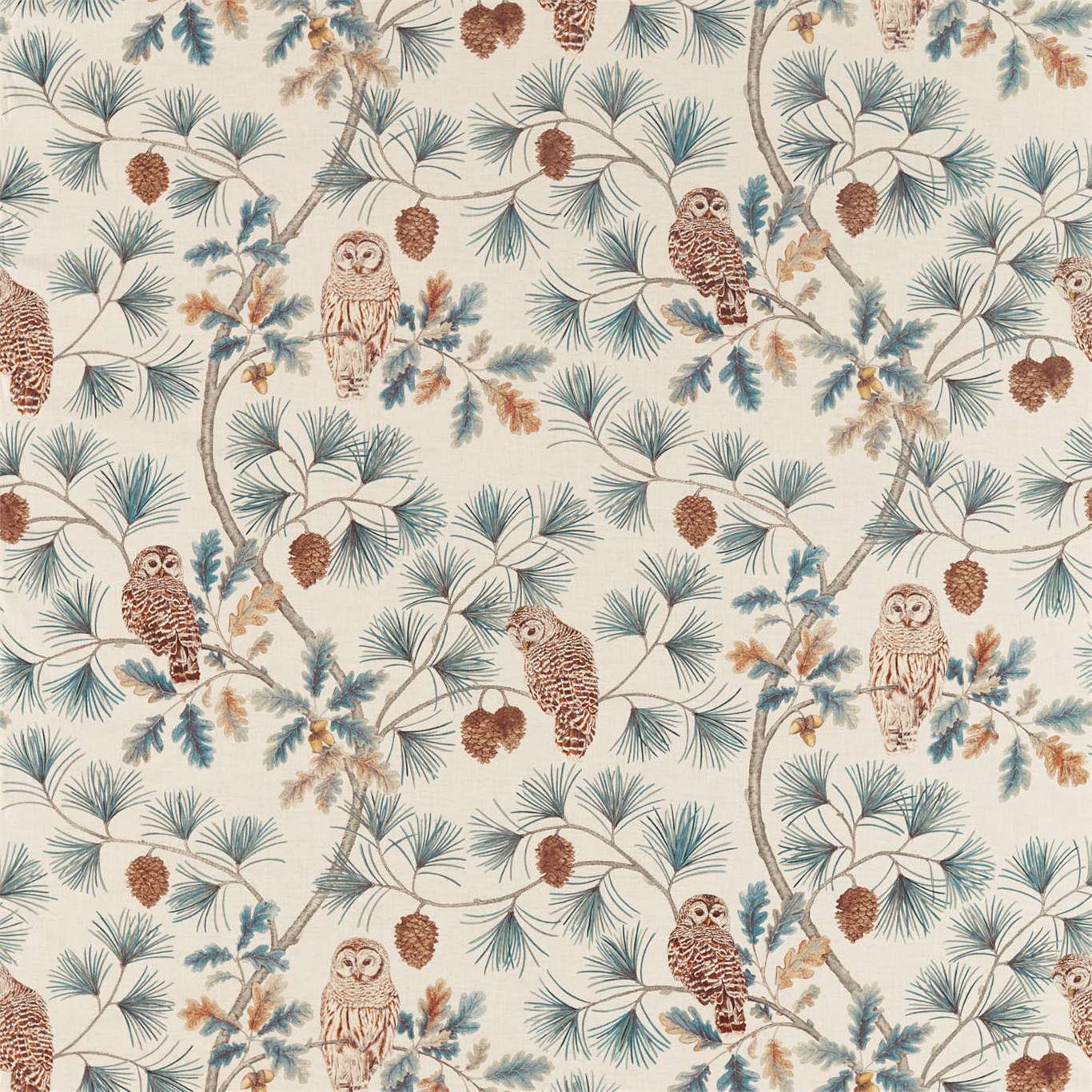 Owlswick Teal Fabric by SAN