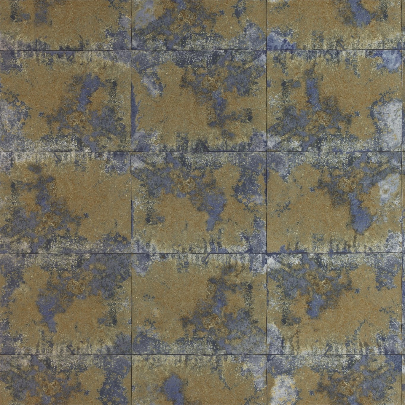Anthology Oxidise Sapphire/Brass Wallpaper by HAR