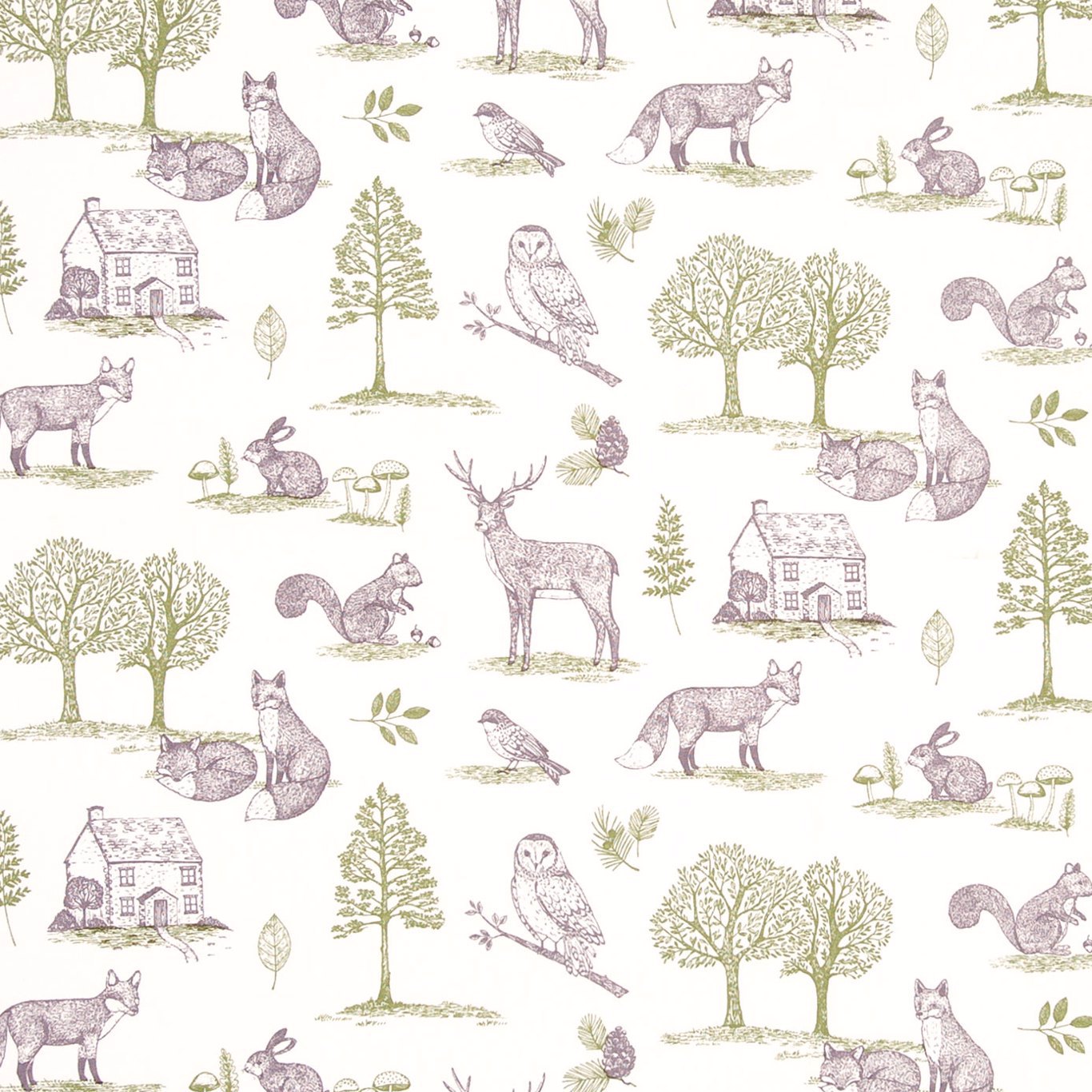 New Forest PVC Natural Fabric by CNC