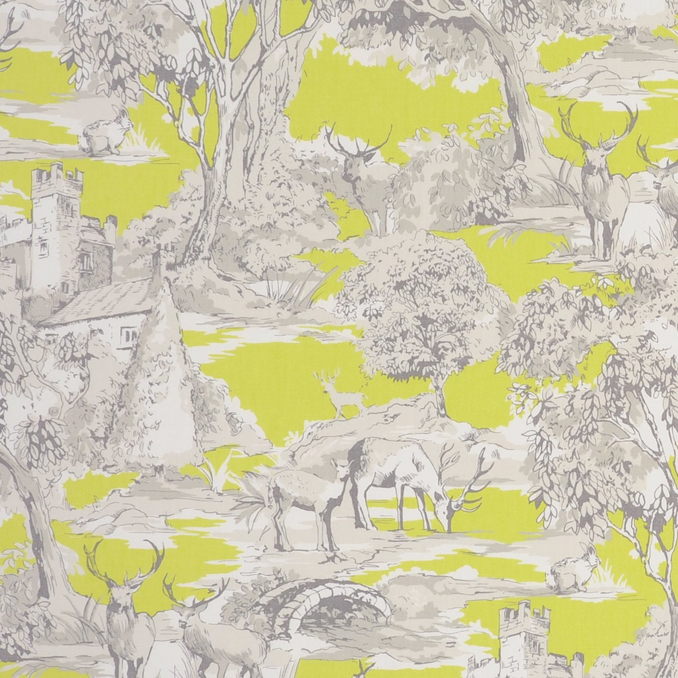 Manor Toile Toile Citrus Fabric by STG