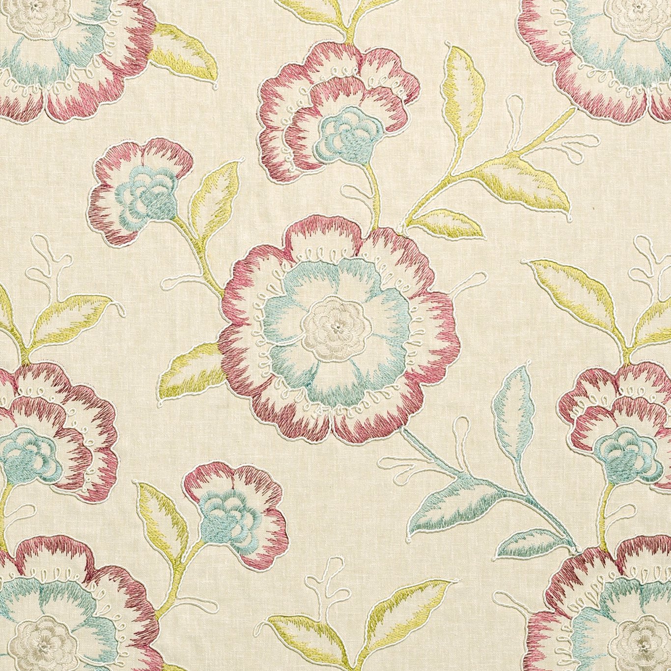 Richmond Raspberry/Duckegg Fabric by CNC