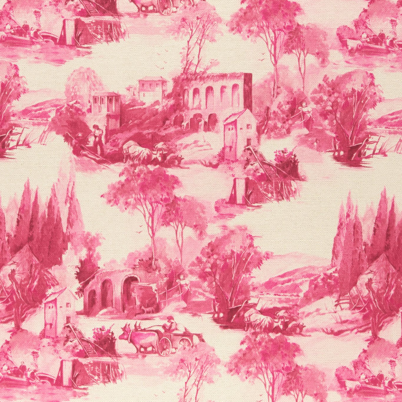 Anastacia Raspberry Fabric by CNC