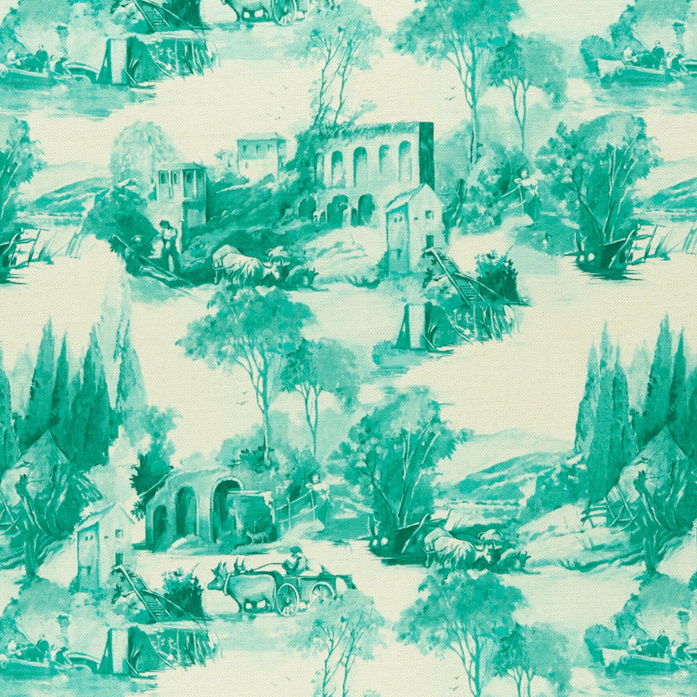 Anastacia Teal Fabric by CNC