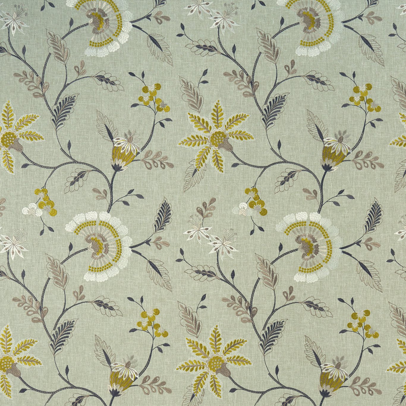 Delamere Chartreuse Fabric by CNC