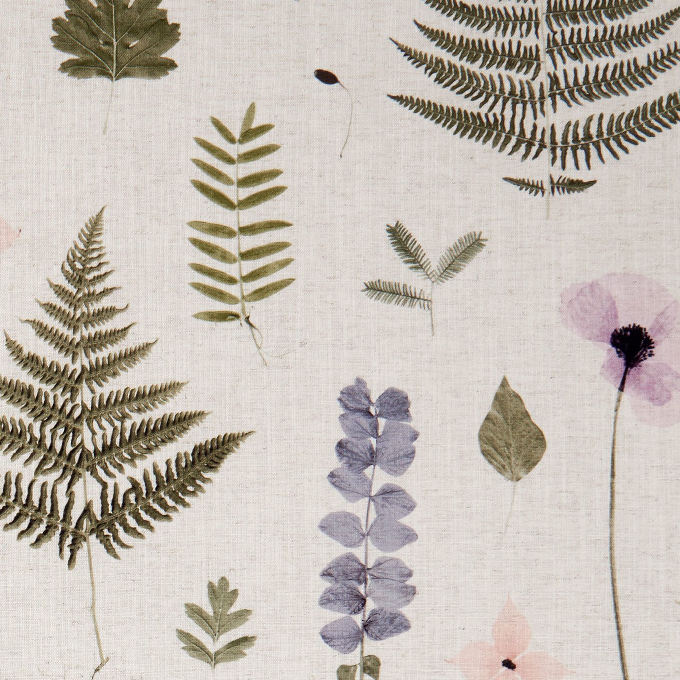 Herbarium Blush/Natural Fabric by CNC
