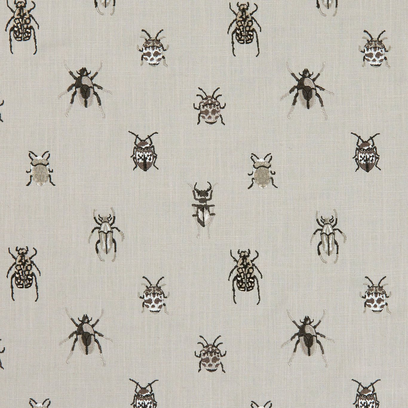 Beetle Charcoal/Natural Fabric by CNC