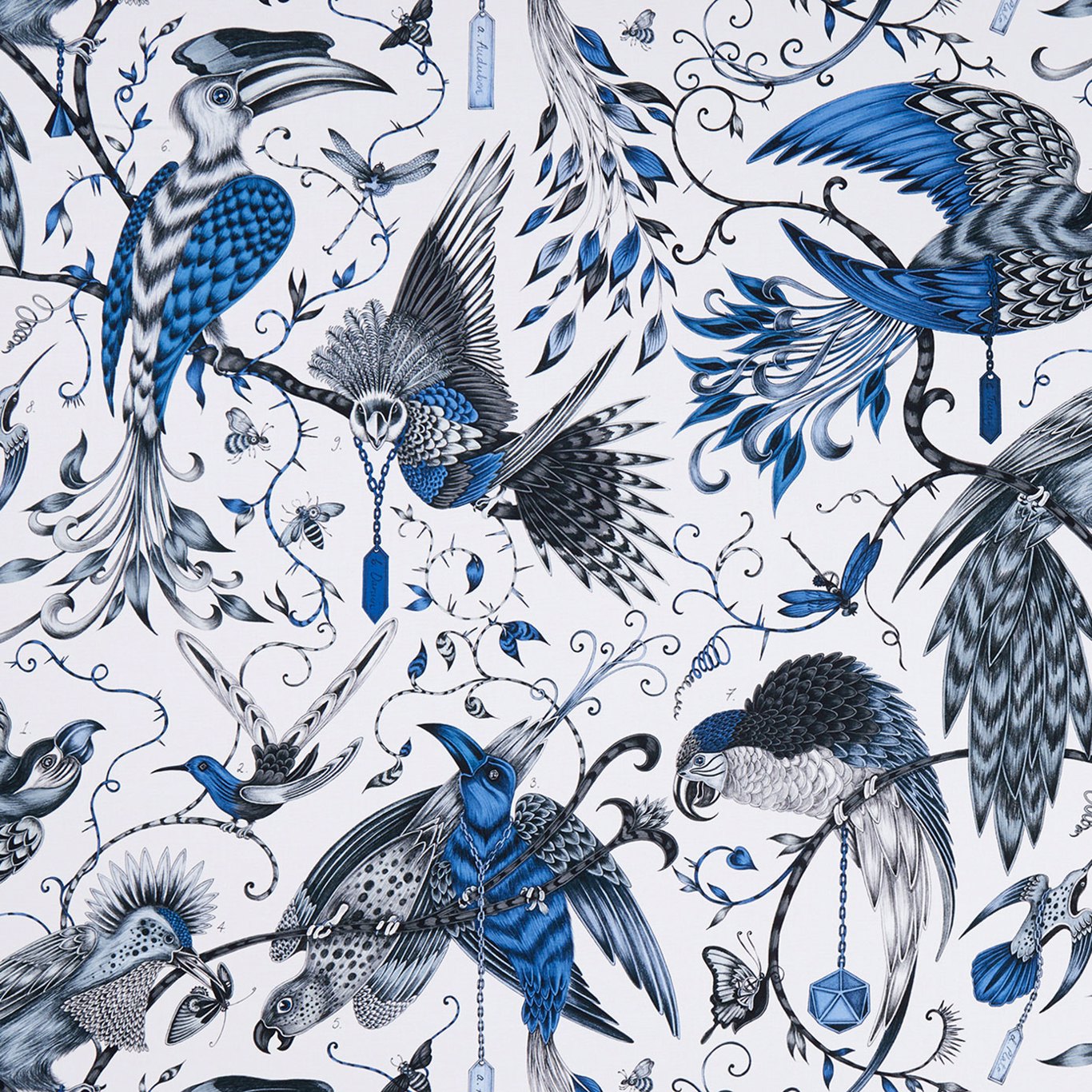Audubon Blue Fabric by CNC