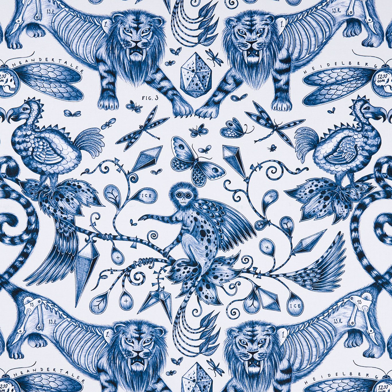 Extinct Blue Fabric by CNC