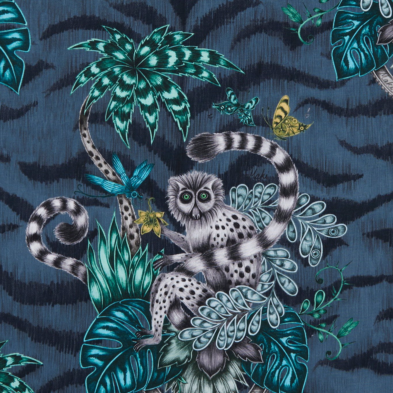Lemur Navy Fabric by CNC