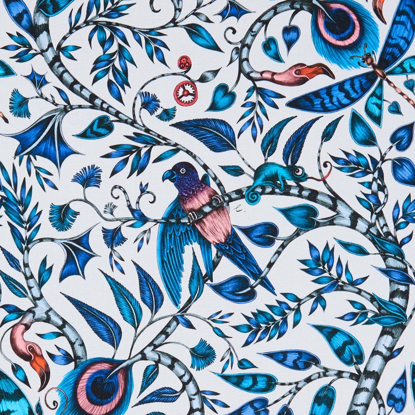 Rousseau Blue Fabric by CNC
