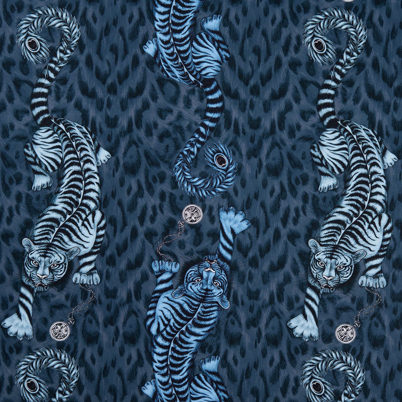 Tigris Navy Fabric by CNC