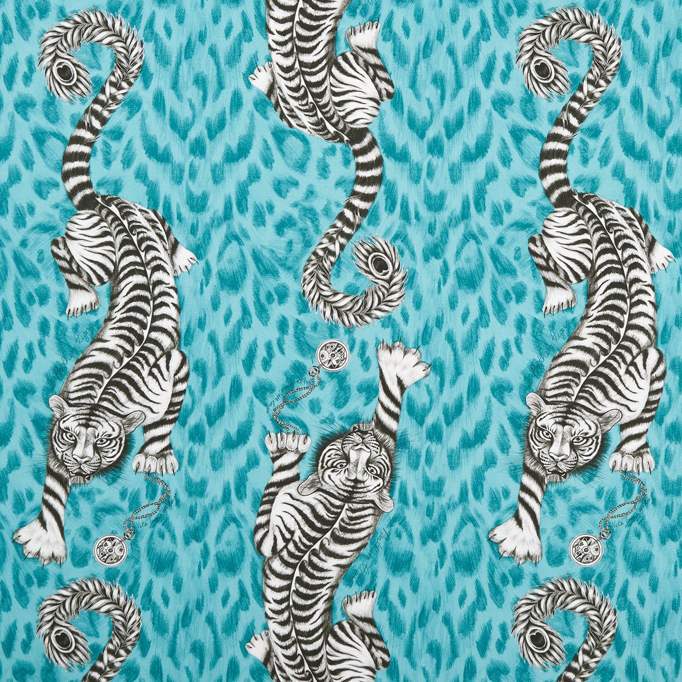 Tigris Teal Fabric by EMS