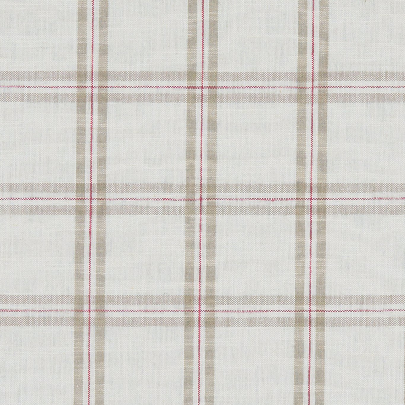 Kelmscott Raspberry/Linen Fabric by CNC