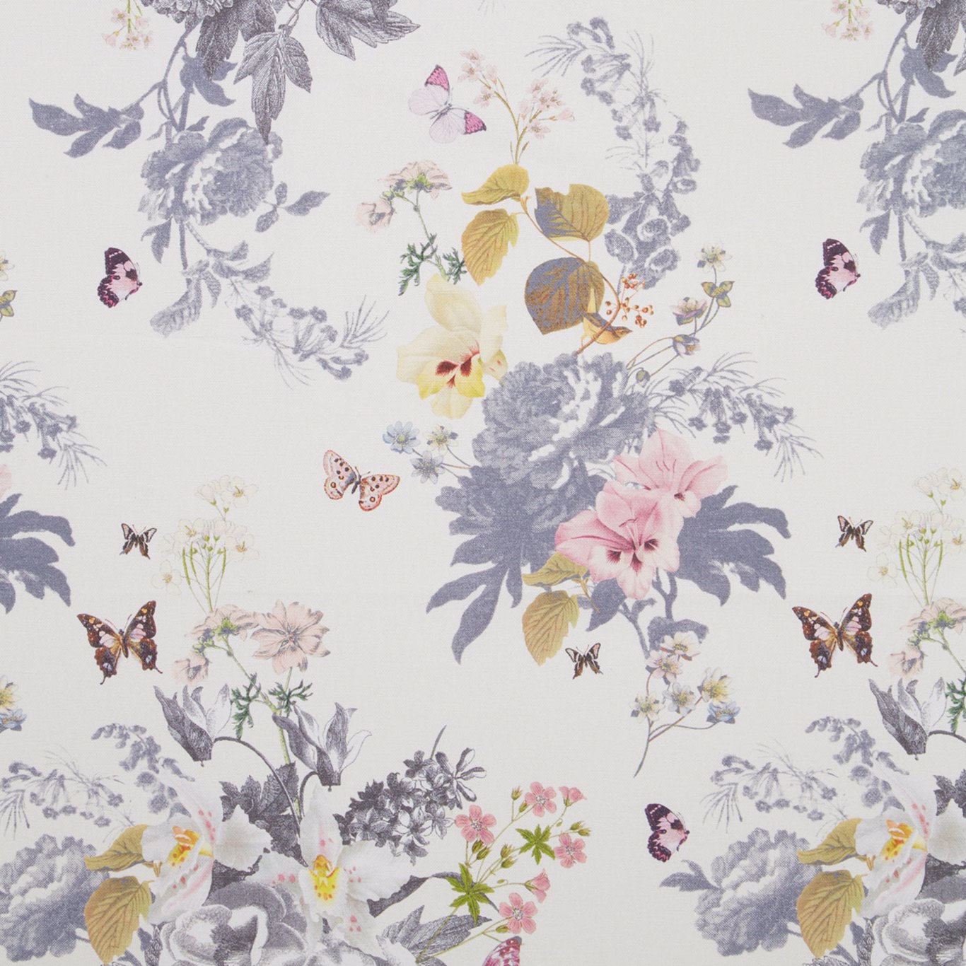 Botanical Bouquet Ivory Fabric by OAS