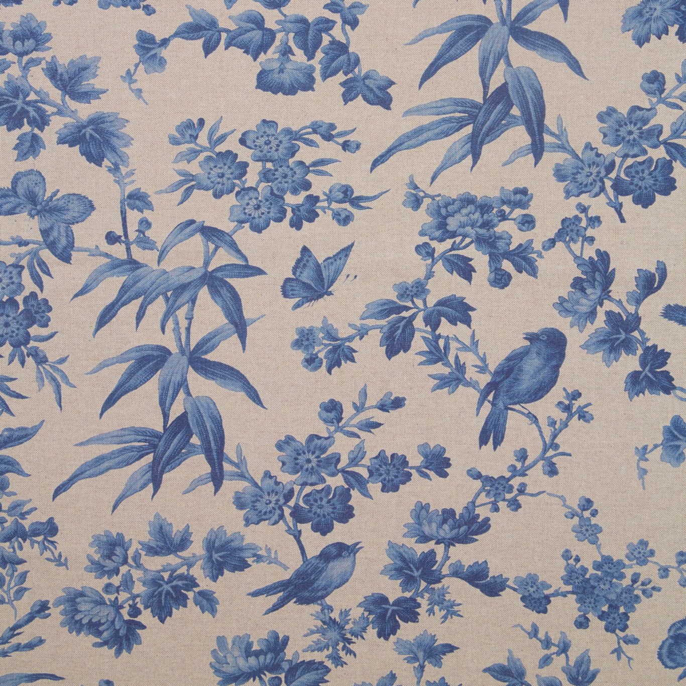Amelia Blue Linen Fabric by OAS