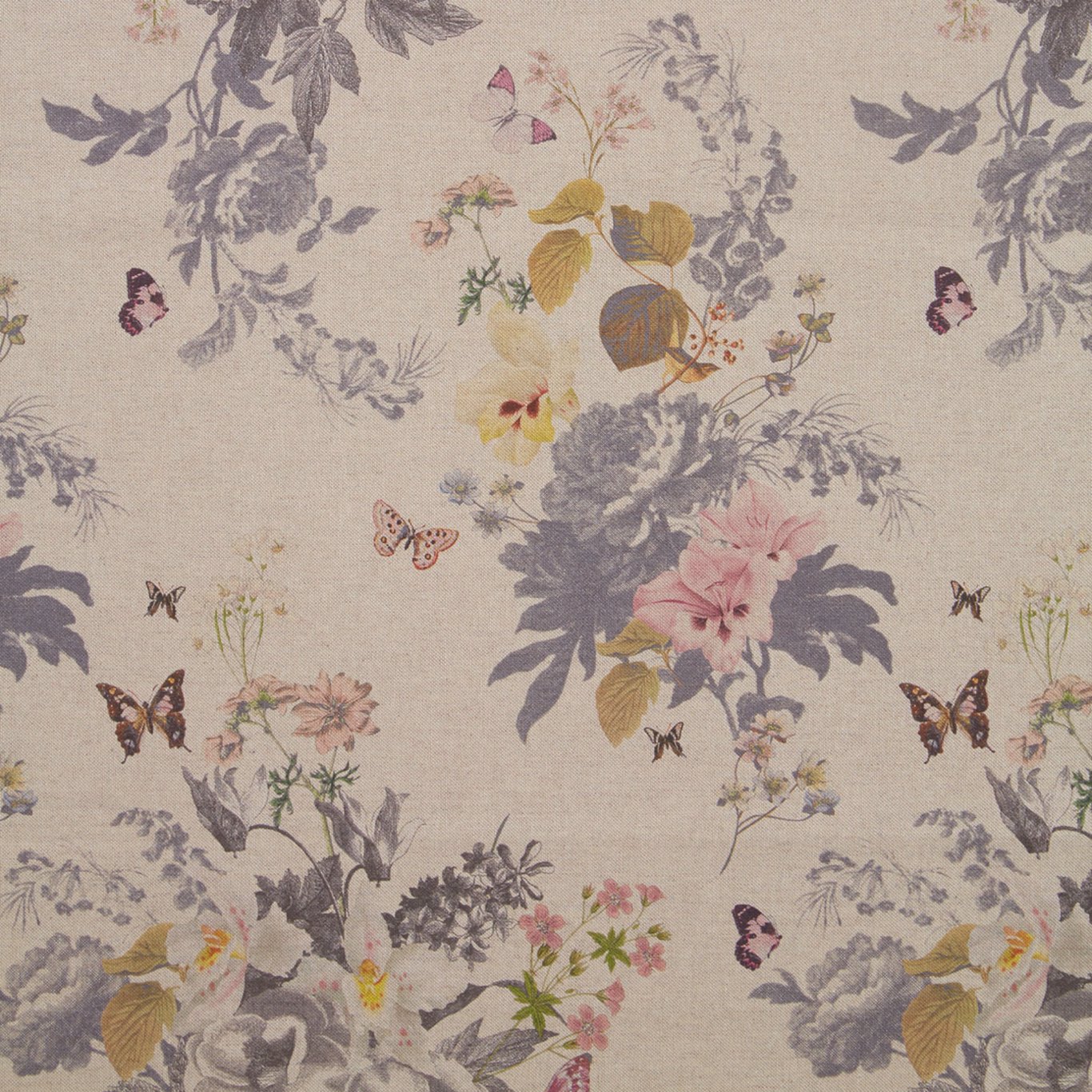 Botanical Bouquet Linen Fabric by OAS