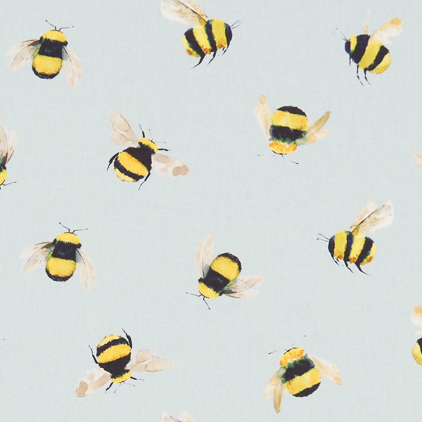 Bees Duckegg Fabric by CNC