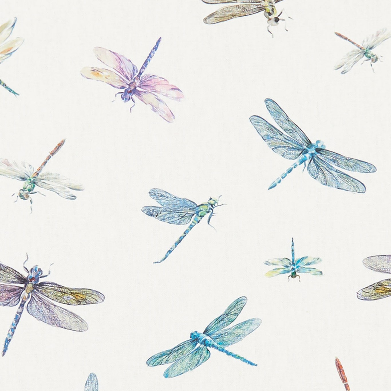 Dragonflies Cream Fabric by CNC