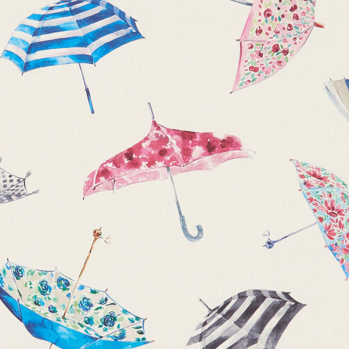 Umbrellas Cream Fabric by CNC