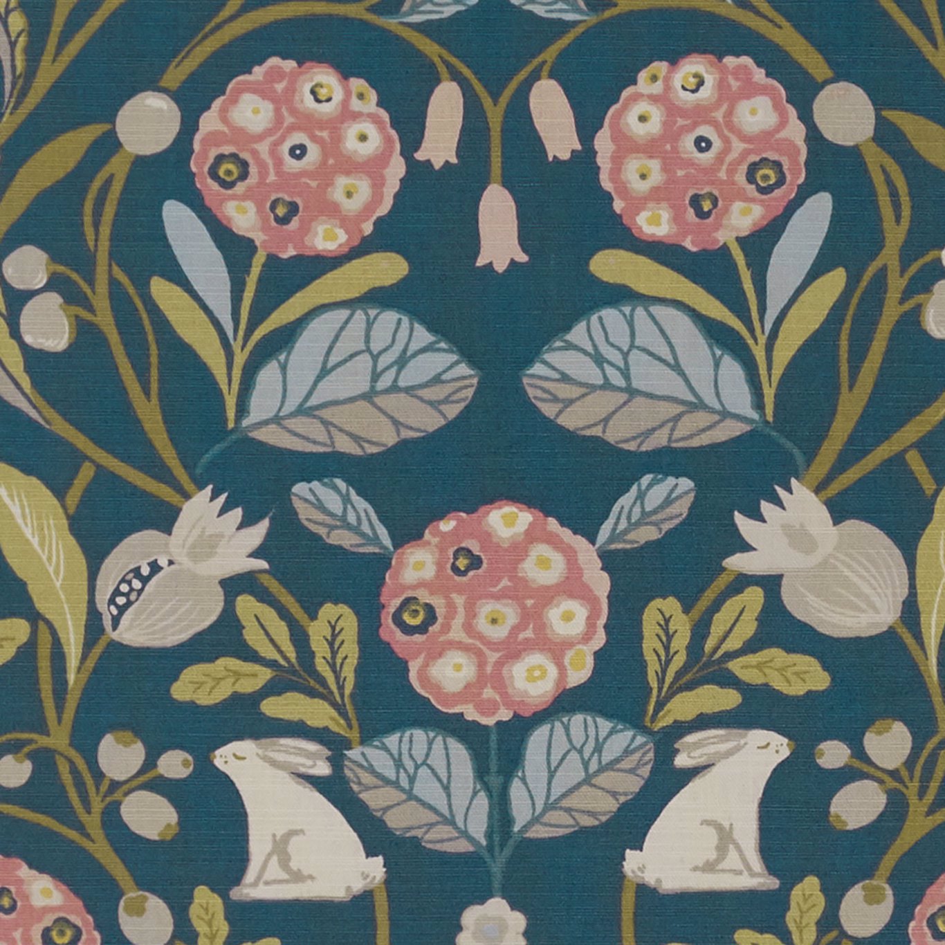 Forester Teal/Blush Fabric by CNC