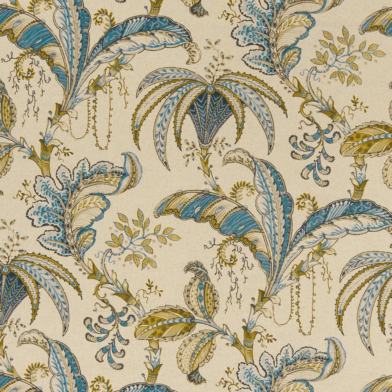 Ophelia Teal/Spice Fabric by CNC