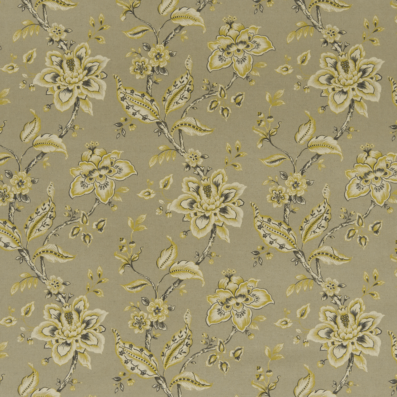 Palampore Taupe Fabric by CNC