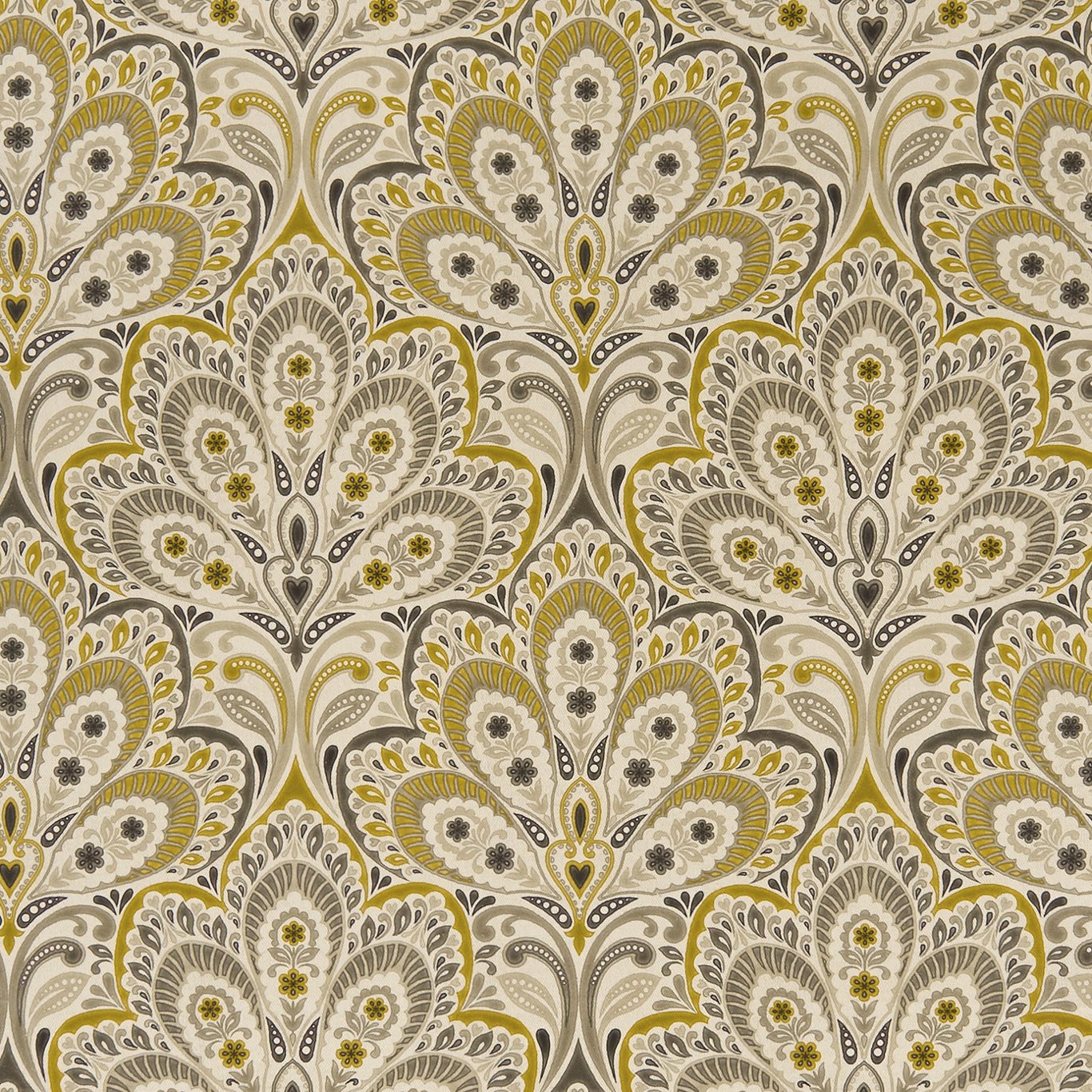 Persia Charcoal/Ochre Fabric by CNC