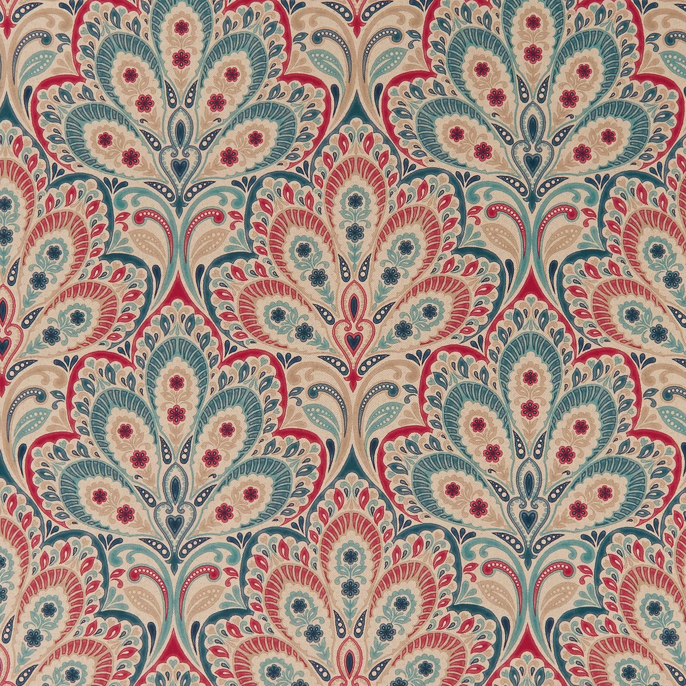 Persia Denim/Raspberry Fabric by CNC