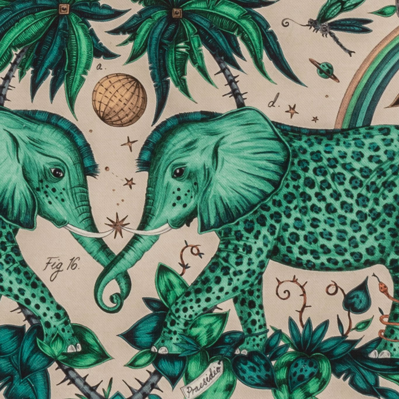 Zambezi Linen Green Fabric by CNC