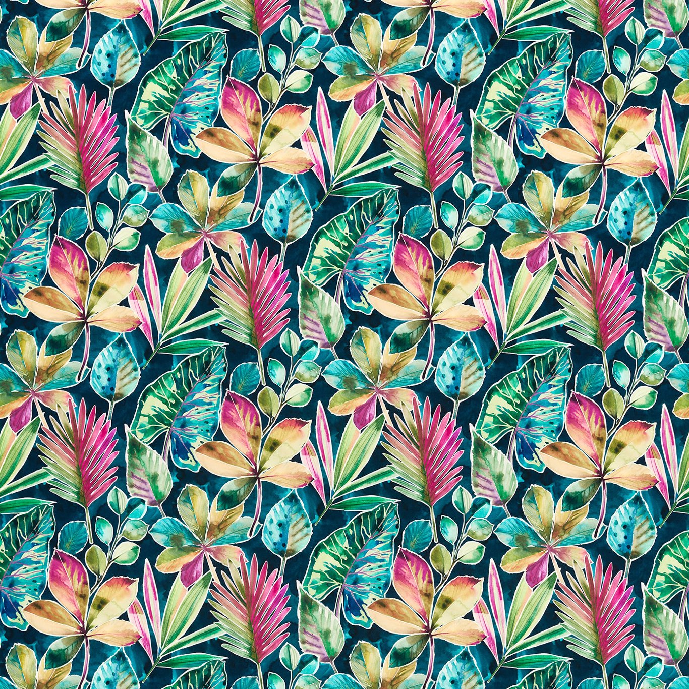 Rainforest Multi Velvet Fabric by CNC