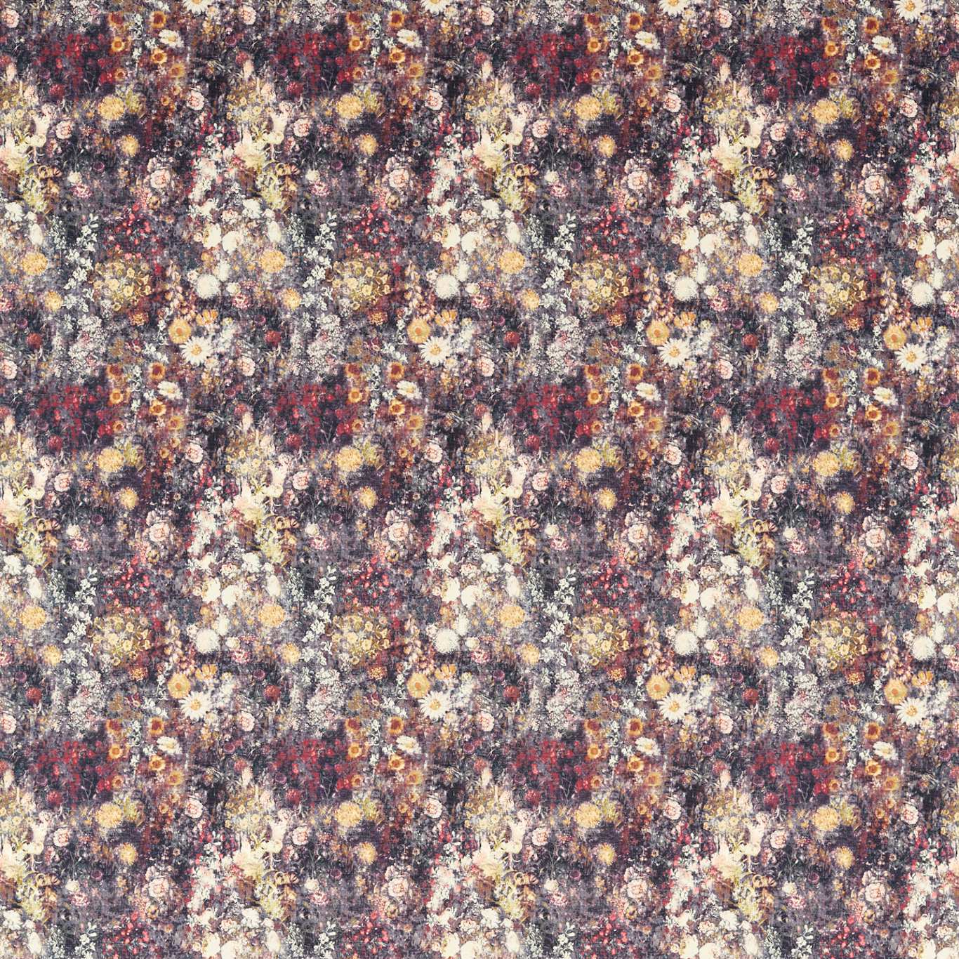 Rosedene Raspberry/Ochre Fabric by STG