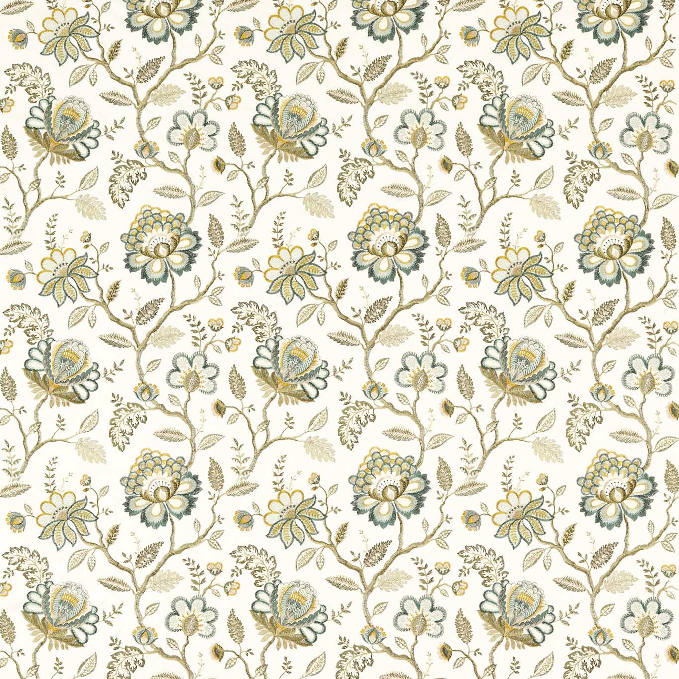 Adeline Teal Fabric by CNC