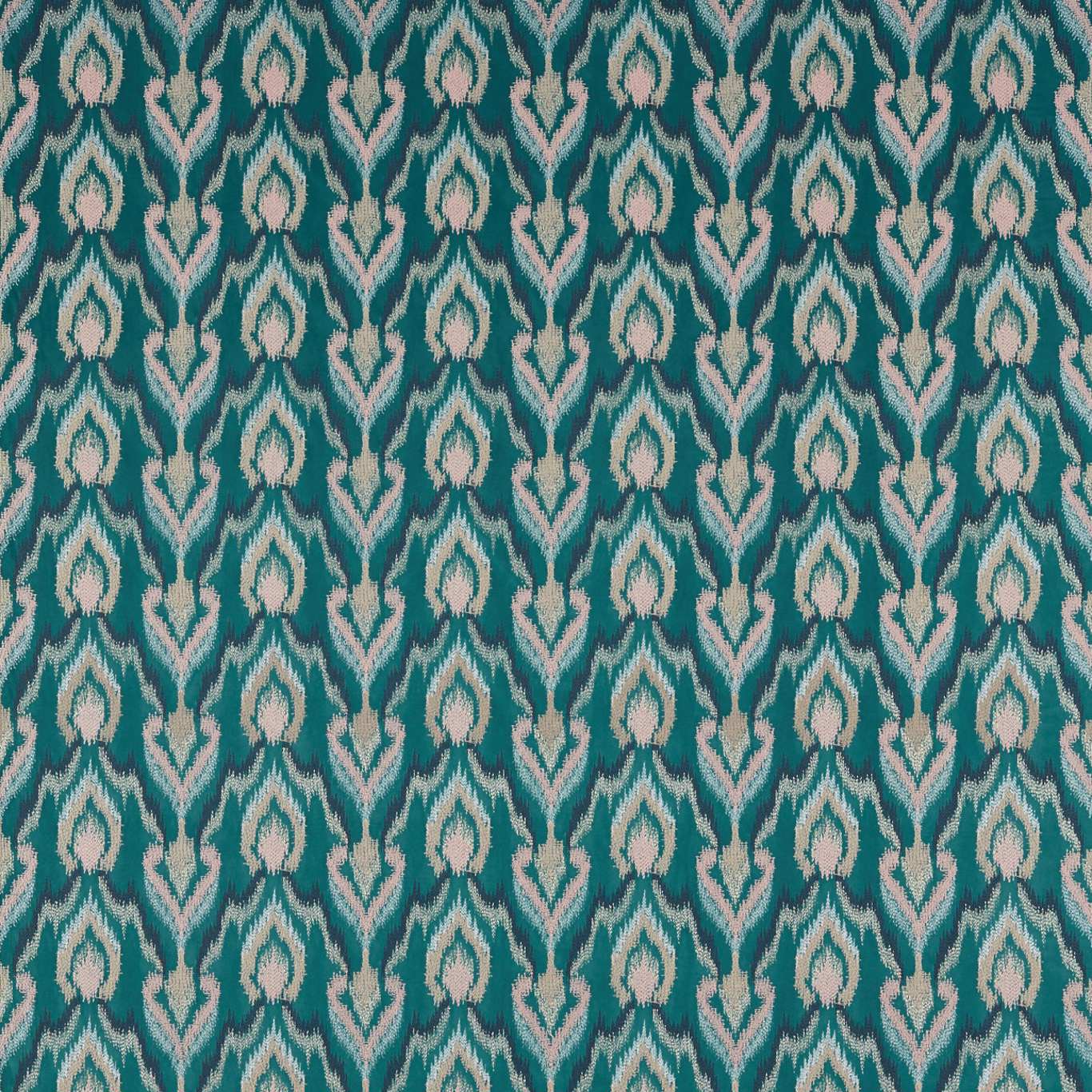 Velluto Teal Fabric by CNC